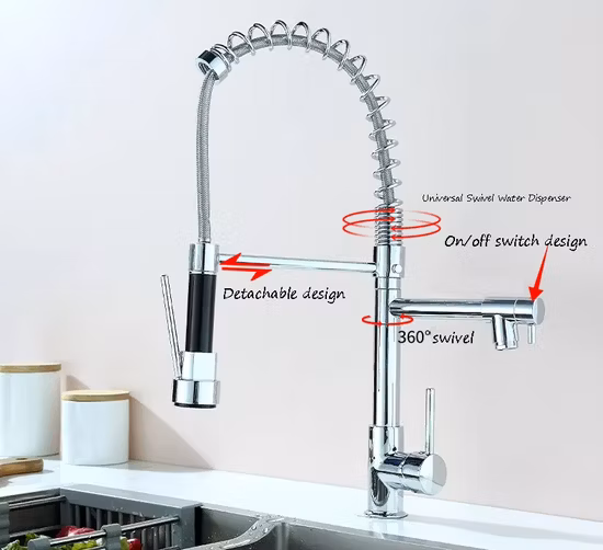 キッチン蛇口ステンレス給湯栓シングルハンドル混合栓